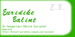 euridike balint business card