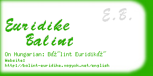 euridike balint business card